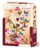 Art Puzzle puzzle Schmetterlinge - 500 pezzi cartone colorato-2