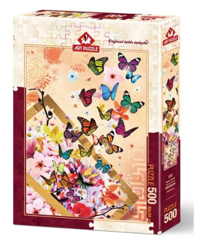 Art Puzzle puzzle Schmetterlinge - 500 pezzi cartone colorato-2
