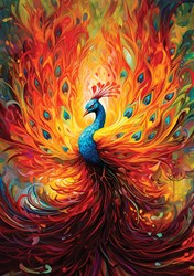 Art Puzzle puzzle Colorful Peacock - 1500 pezzi giocattolo colorato