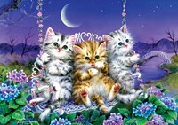 Art Puzzle puzzle Kittens swinging in the Moonlight - 500 pezzi