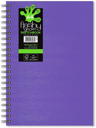 Artgecko album da disegno A4 spirale 150g 40 fogli viola-bianco resistente