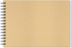 Artgecko album da disegno A4 orizzontale 150g 40 fogli bianco - carta da disegno resistente