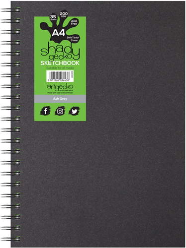 Artgecko album da disegno A4 grigio 220gr spirale carta resistente