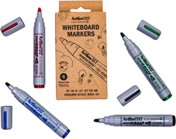 Artline set pennarelli per lavagna 2,0mm Eco-Green 4 colori cancellabili a secco
