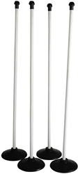 Aresson set paletti rounders con basi in gomma bianchi