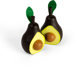 BigJigs set di avocado in legno - 10 pezzi - cucina giocattolo