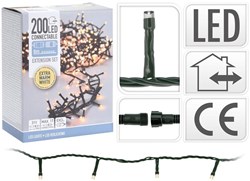Home & Styling luci di Natale cluster collegabili 200 LED bianco caldo