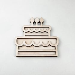 FiQ houten vulvorm Taart - 11,5 x 11 cm