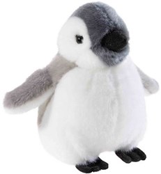 Heunec peluche pinguino baby giocattolo morbido 15cm bianco-grigio