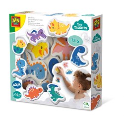 Ses giocattolo da bagno dinosauri - figure dinosauro in schiuma - bagno creativo