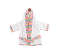 Heless accappatoio bambola - accappatoio per bambola 28-35cm bianco rosa poliestere