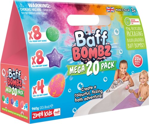 Zimpli Kids Baff Bombz Mega Pack giocattolo da bagno 20 pezzi multicolore