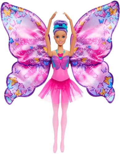 Mattel Barbie bambola danza e farfalla fashion doll con ali di farfalla-2