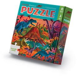 Crocodile Creek puzzle in lamina Dazzling Dinos - 60 pezzi