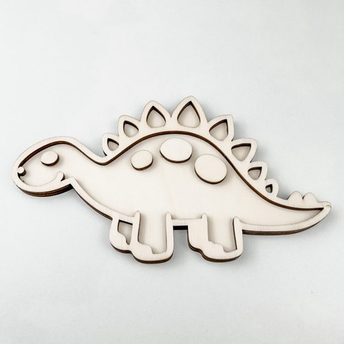 FiQ houten vulvorm Stegosaurus - 10×18 cm