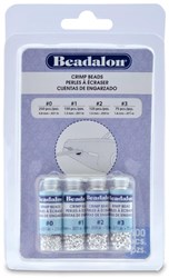 Beadalon set schiaccini argento - creazione gioielli 600 pezzi
