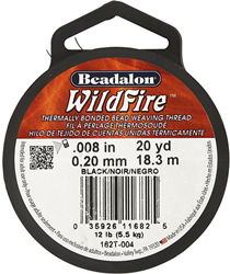 Beadalon filo per gioielli Wildfire nero 0,2 mm 18,3 m resistente