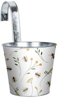 Esschert Design vaso da fiori con gancio stampa api per balcone e giardino