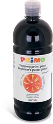 Pittura per poster pronta per l'uso Primo Beginners, flacone da 1000 ml con tappo di controllo del flusso, nero bruciato