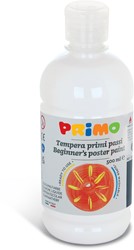Pittura per poster pronta all'uso Primo Beginners, flacone da 500 ml con tappo di controllo del flusso, bianco