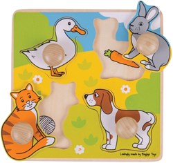 Bigjigs Toys My First Peg Puzzle - Pets