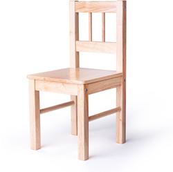 BigJigs Sedia per Bambini in Legno Naturale - Arredo Cameretta
