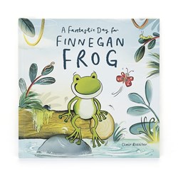Jellycat libro per bambini Finnegan Frog - avventura illustrata allegra