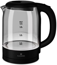 Blaumann bollitore nero argento 1,7L con filtro e antiscivolo