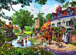 Bluebird Puzzle A Village in Summer -  Teile