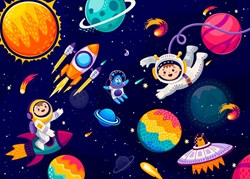 Bluebird Puzzle Allons dans l'Espace ! -  Teile