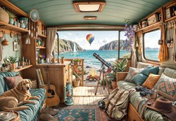 Bluebird Puzzle Camping Coast - puzzle di cartone colorato