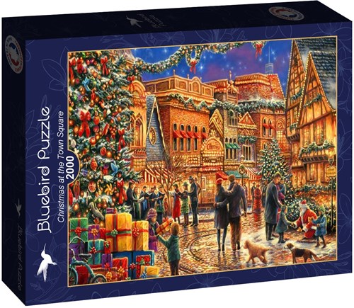 Bluebird Puzzle puzzle natalizio Christmas at the Town Square - 2000 pezzi-2