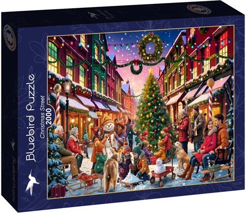 Bluebird Puzzle puzzle natalizio Christmas Street - 2000 pezzi cartone-2
