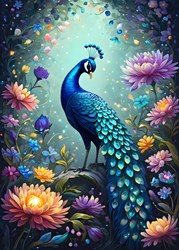 Bluebird Puzzle puzzle Flowers & Peacock - 500 pezzi - giocattolo colorato