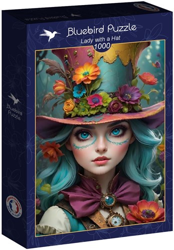 Bluebird Puzzle puzzle Lady with a Hat - 1000 pezzi colorato-2
