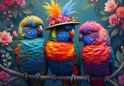 Bluebird Puzzle puzzle Rainbow Parrots - 1000 pezzi divertimento colorato