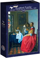 Bluebird Puzzle puzzle Vermeer La ragazza con il bicchiere di vino 1000 pezzi-2