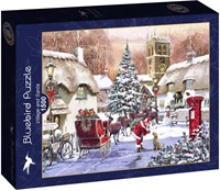 Bluebird Puzzle puzzle natalizio Village and Santa - 1500 pezzi-2