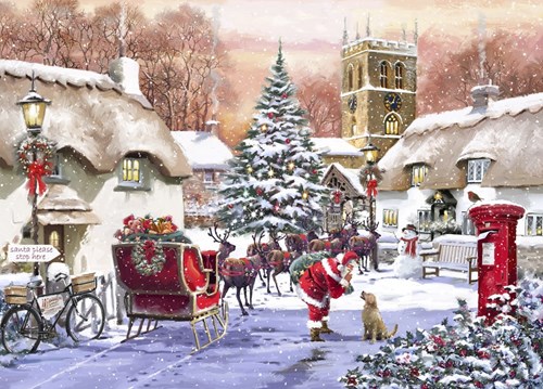 Bluebird Puzzle puzzle natalizio Village and Santa - 1500 pezzi