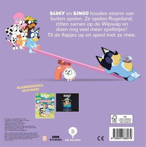Big Balloon Bluey libro interattivo con alette giochi all'aperto bambini-2
