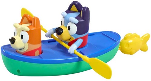 Spectron Bluey giocattolo da bagno canoa con cordino e bicchiere Bingo-2