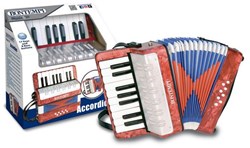 Bontempi fisarmonica giocattolo con 17 tasti e 8 bassi per bambini