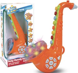 Bontempi sassofono elettronico giocattolo con effetti luminosi arancione