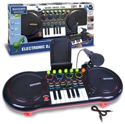 Bontempi DJ mixer lettore musicale con microfono ed effetti luce nero