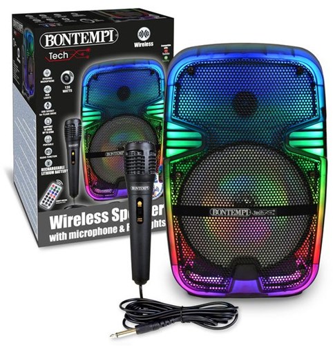 Bontempi altoparlante wireless con microfono ed effetti luminosi speaker