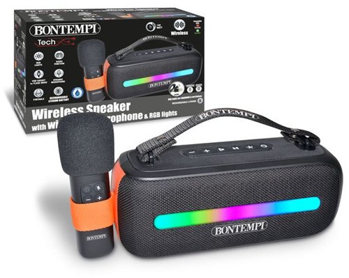 Bontempi altoparlante wireless giocattolo con microfono e luci RGB