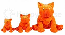 Happy Horse gatto di peluche Dikkie Dik 50cm - giocattolo morbido arancione