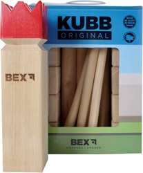 Longfield Games Kubb Viking Originale in Legno di Gomma - Re Rosso