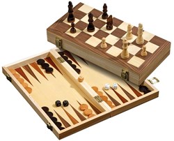 Cassetta per scacchi/backgammon Philos, campo 40 mm, altezza re 76 mm