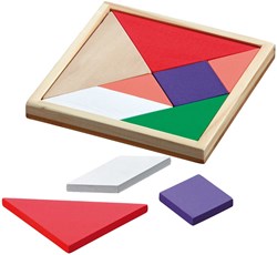 Philos Tangram gioco puzzle in legno 15x15 cm giocattolo educativo
